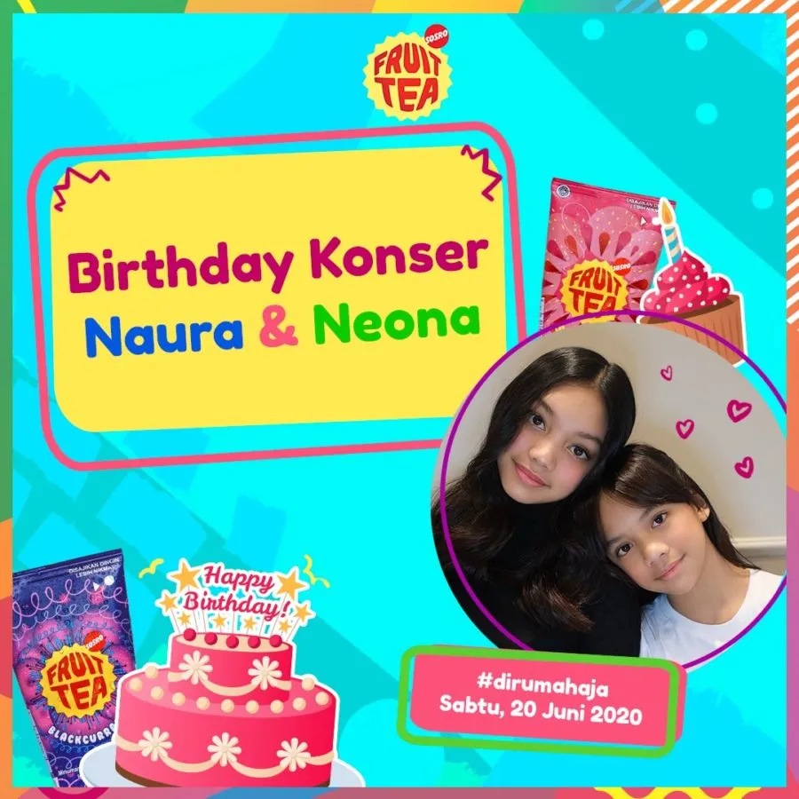 Fruit Tea Sosro Turut Meriahkan Birthday Konser Virtual Naura & Neona yang Digelar di Tengah Pandemi 2