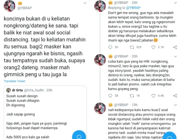 Foto di Bar Beredar, dr. Tirta Dikritik karena Langgar Omongannya Sendiri. Akhirnya Beri Klarifikasi 6