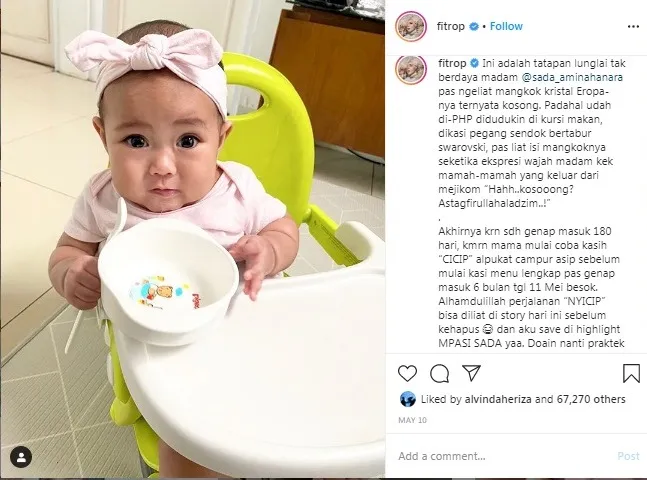 Terniat, Begini Caption Instagram Fitrop buat sang Anak. Kasih Sayang yang Dibalut dengan Tawa~ 10