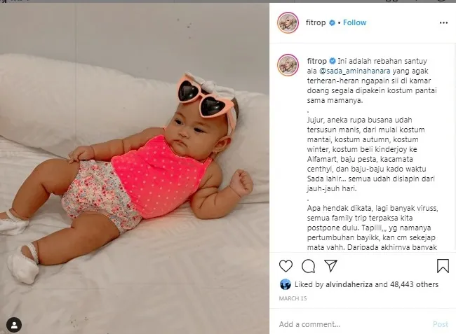 Terniat, Begini Caption Instagram Fitrop buat sang Anak. Kasih Sayang yang Dibalut dengan Tawa~ 15