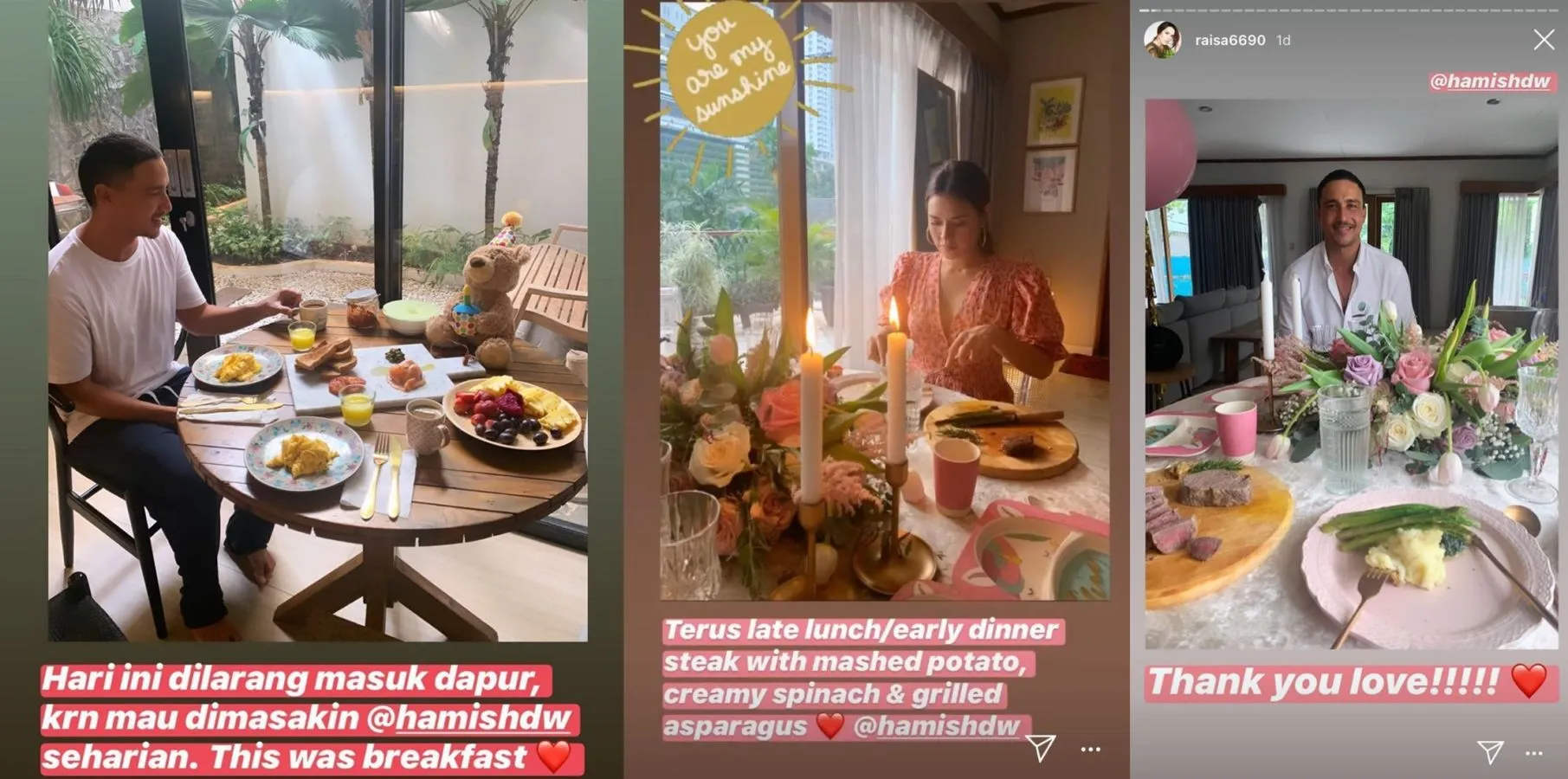 Rayakan Usia ke-30, Raisa Dibikin Terharu sama Hamish Daud. Seharian Dimasakin Suami! 3