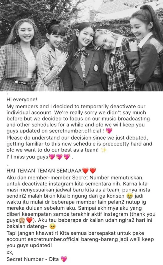 Akun Instagram Mendadak Hilang, Dita Karang Ternyata Ingin Fokus Promosi Secret Number 3