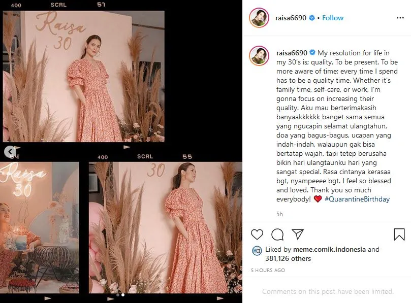 Rayakan Usia ke-30, Raisa Dibikin Terharu sama Hamish Daud. Seharian Dimasakin Suami! 4