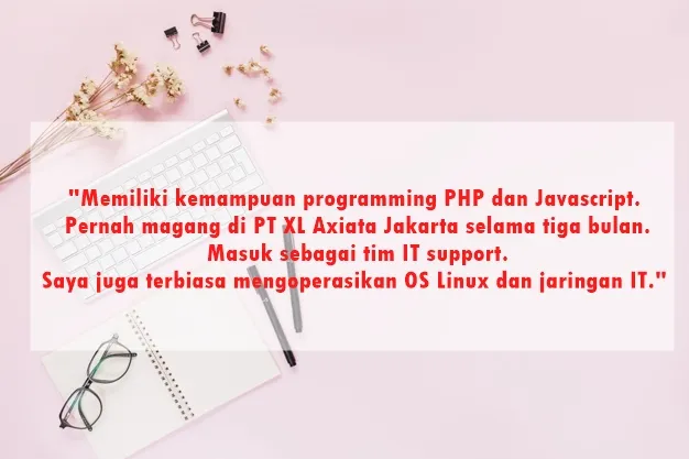 Contoh Kalimat Mempromosikan Diri untuk Melamar Kerja di Job Street 29