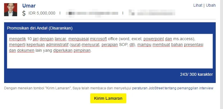 Contoh Kalimat Mempromosikan Diri untuk Melamar Kerja di Job Street 21 contoh promosi diri di jobstreet