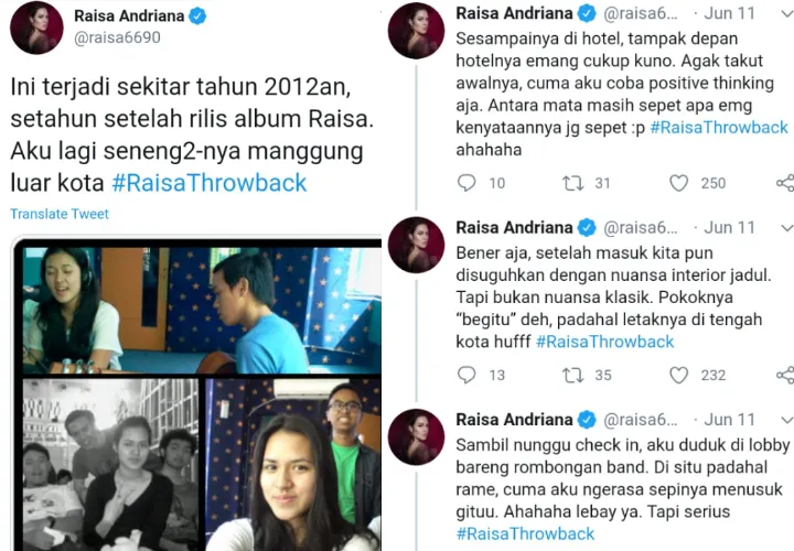 Kenang 10 Tahun Berkarier, Raisa Ceritakan Pengalaman Horor Saat Menginap di Hotel Kuno Sumatra 4