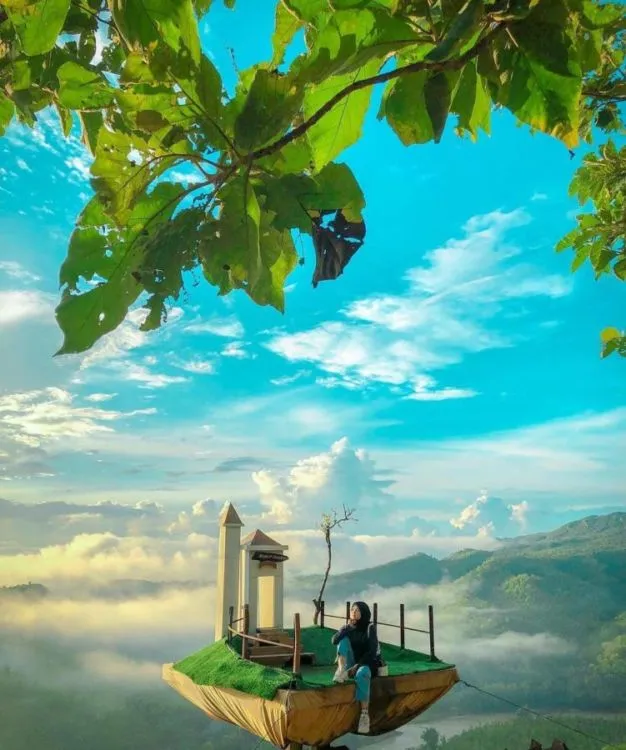 Persiapan New Normal, Bukit Panguk Kediwung Siapkan Spot Baru Berbentuk Kapal Phinisi di Atas Awan! 6