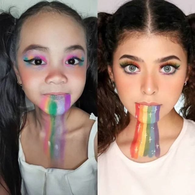 Tirukan Makeup Jharna Bhagwani, Bocah Ini Viral Karena Hasilnya Hampir Mirip! 7