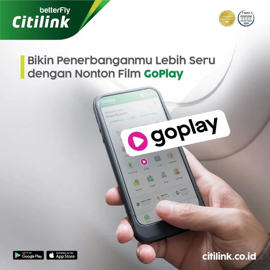 Kini Penumpang Citilink Bisa Tonton Berbagai Film & Serial yang Tersedia di Aplikasi GoPlay. Terbang Makin Nyaman~ 4