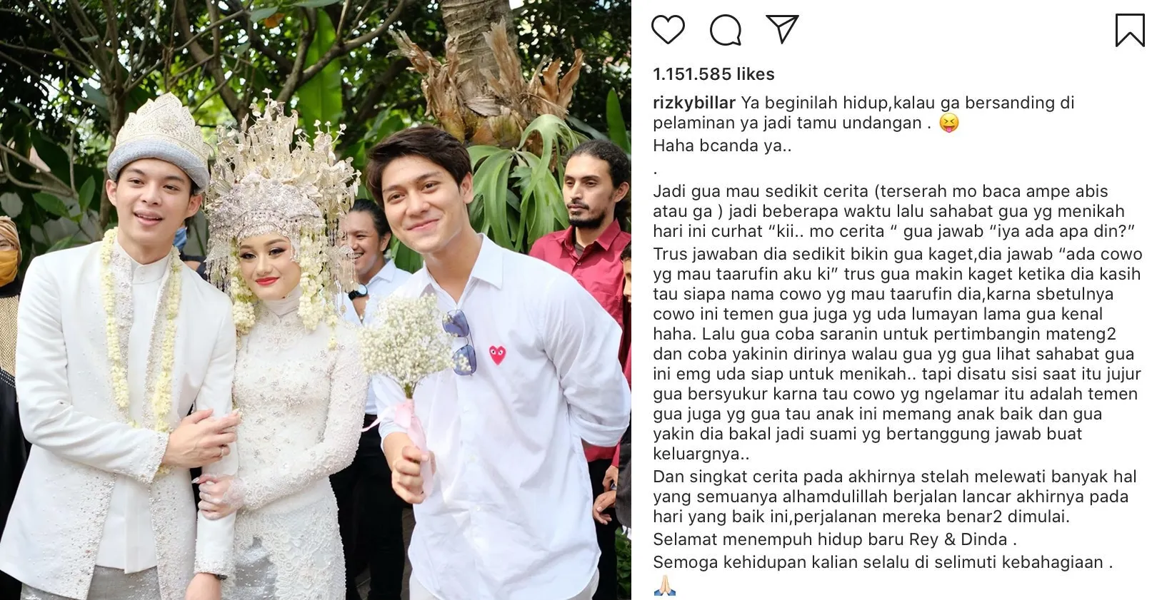 Hadiri Nikahan Dinda Hauw, Rizky Billar: Kalau Nggak Bersanding di Pelaminan, ya Jadi Tamu Undangan 3
