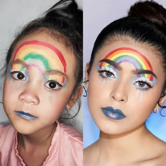 Tirukan Makeup Jharna Bhagwani, Bocah Ini Viral Karena Hasilnya Hampir Mirip! 9