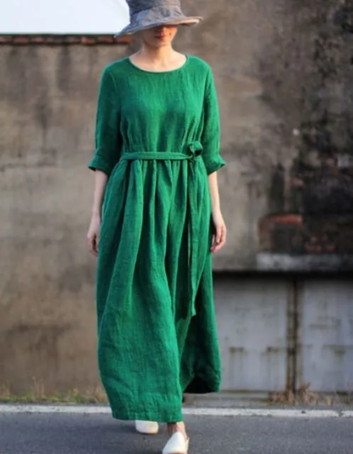 Sama Ademnya dengan Katun, Ini 9 Model Dress Linen Panjang yang Lagi Hits Banget! 16