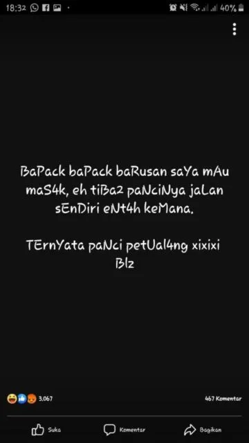11 Status FB Kocak ala Jokes Bapak-Bapak Kompleks 12