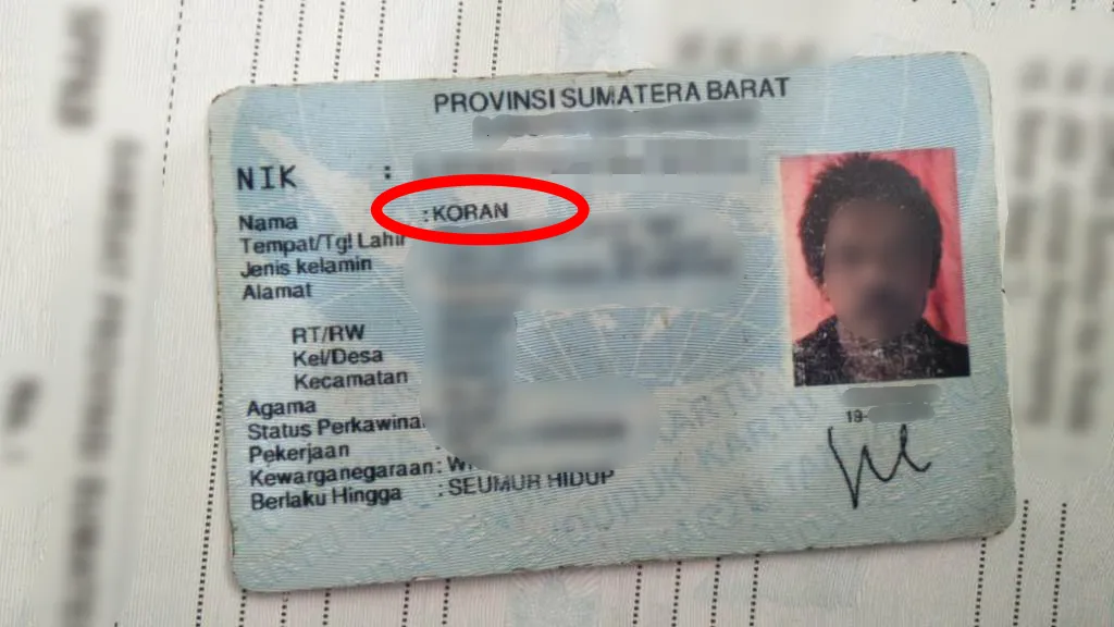 Deretan Nama-Nama Nggak Biasa di KTP Orang Indonesia. Emaknya Dulu Ngidam Apa, ya? 15