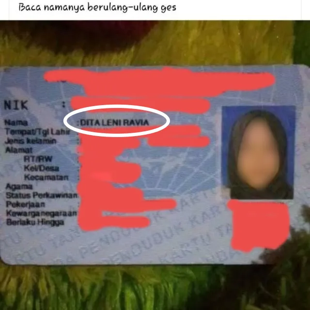 Deretan Nama-Nama Nggak Biasa di KTP Orang Indonesia. Emaknya Dulu Ngidam Apa, ya? 22