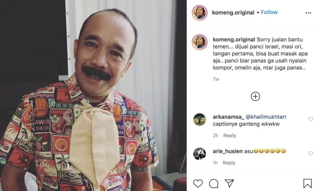 Membaca Caption Unggahan Foto di Instagram Milik Komeng Adalah Kebahagiaan Tersendiri. Kocak Bener! 12