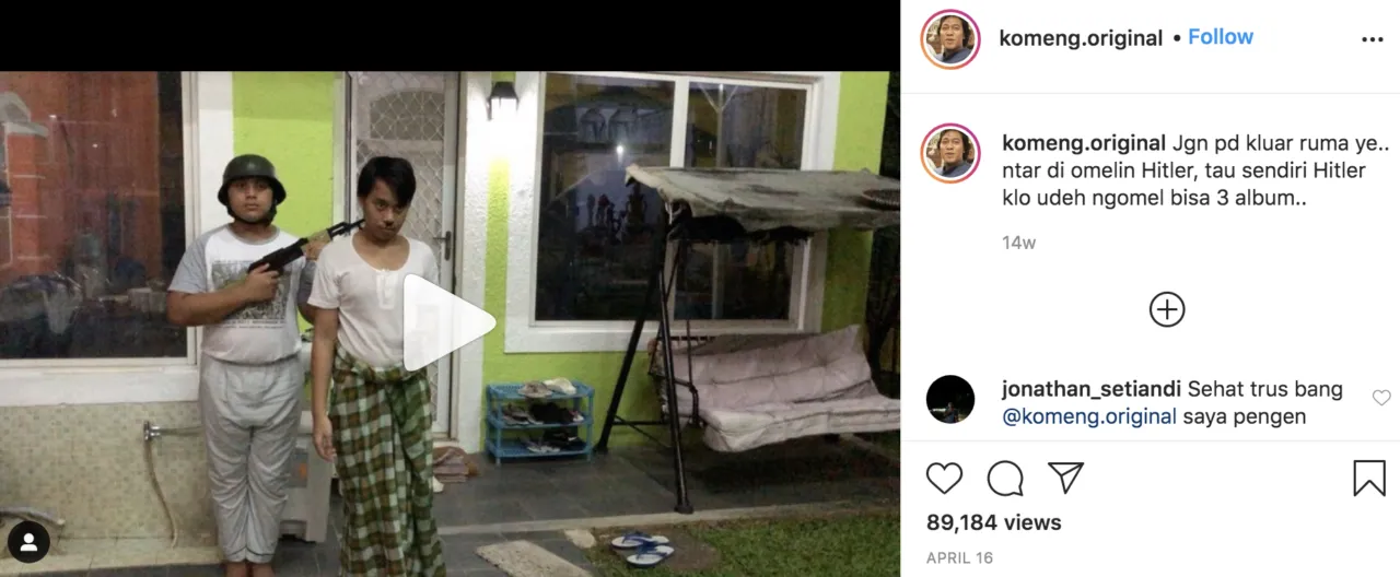 Membaca Caption Unggahan Foto di Instagram Milik Komeng Adalah Kebahagiaan Tersendiri. Kocak Bener! 14