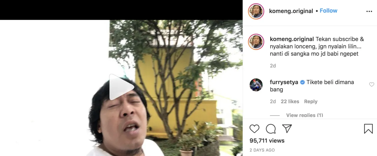 Membaca Caption Unggahan Foto di Instagram Milik Komeng Adalah Kebahagiaan Tersendiri. Kocak Bener! 16