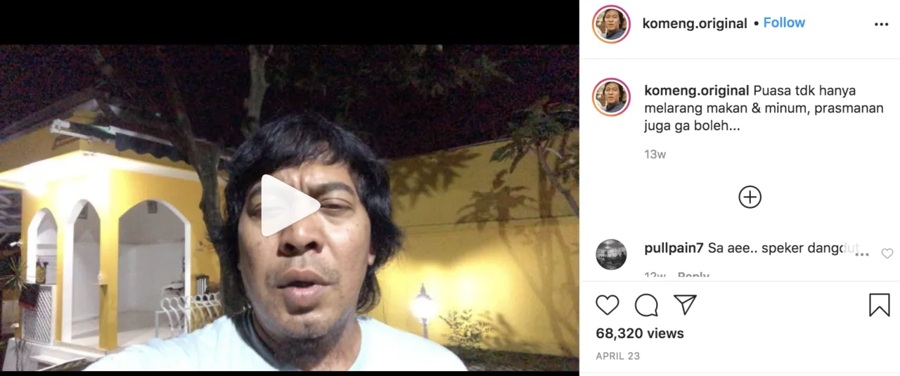 Membaca Caption Unggahan Foto di Instagram Milik Komeng Adalah Kebahagiaan Tersendiri. Kocak Bener! 18