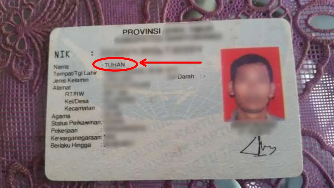 Deretan Nama-Nama Nggak Biasa di KTP Orang Indonesia. Emaknya Dulu Ngidam Apa, ya? 17