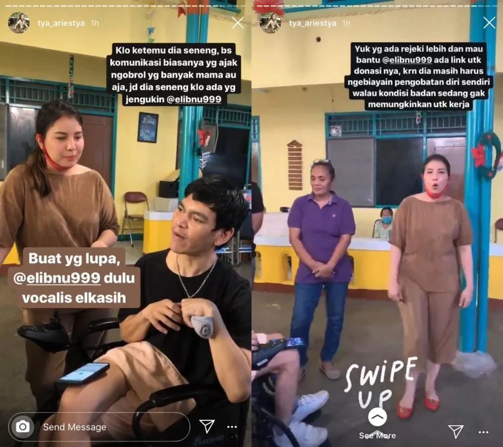 Sempat Jadi Bintang Video Klip, Tya Ariestya Tunjukkan Solidaritas dan Kunjungi Vokalis Band Elkasih 4