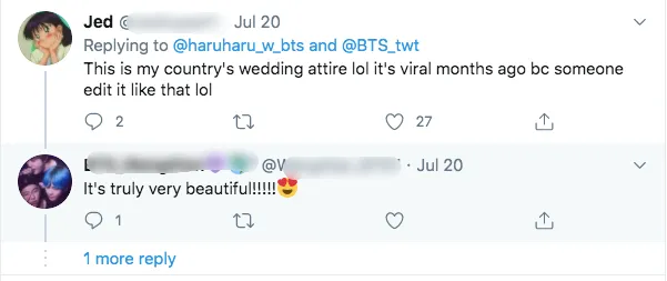 Kaget Lihat Foto Editan BTS Pakai Belangkon dan sedang Jalani Akad Nikah, Jin Bagi Komentar Kocak 6