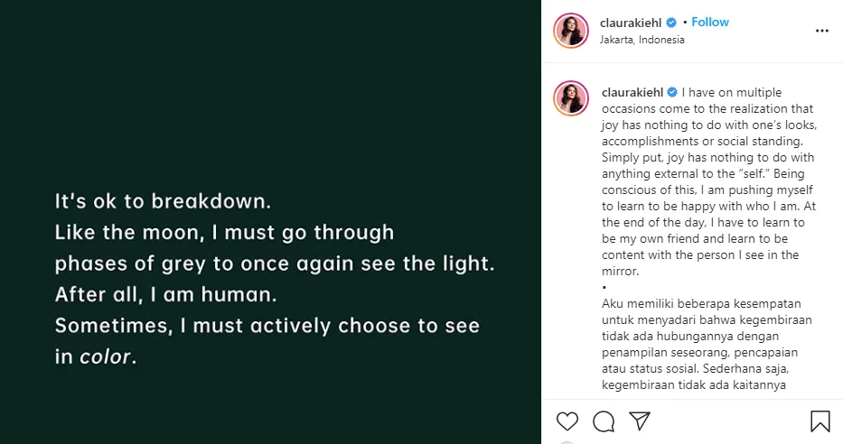 Cinta Laura Unggah Curhat yang Nggak Biasa di Instagram. Kata-Katanya Mendalam, Bikin Warganet Penasaran Ada Apa Gerangan~ 3