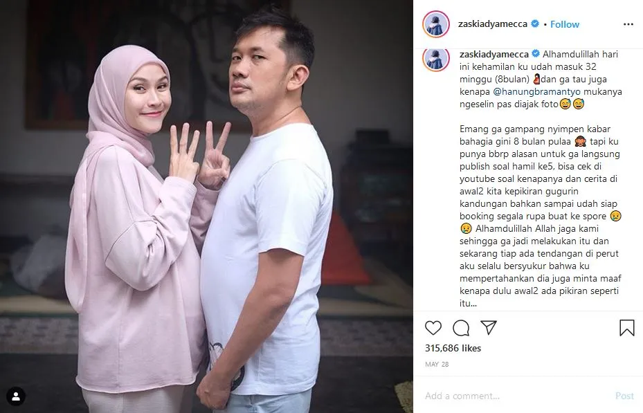 Selamat! Zaskia Mecca Lahirkan Anak Ke-5 Berjenis Kelamin Laki-Laki. Namanya Nggak Kalah Keren! 4