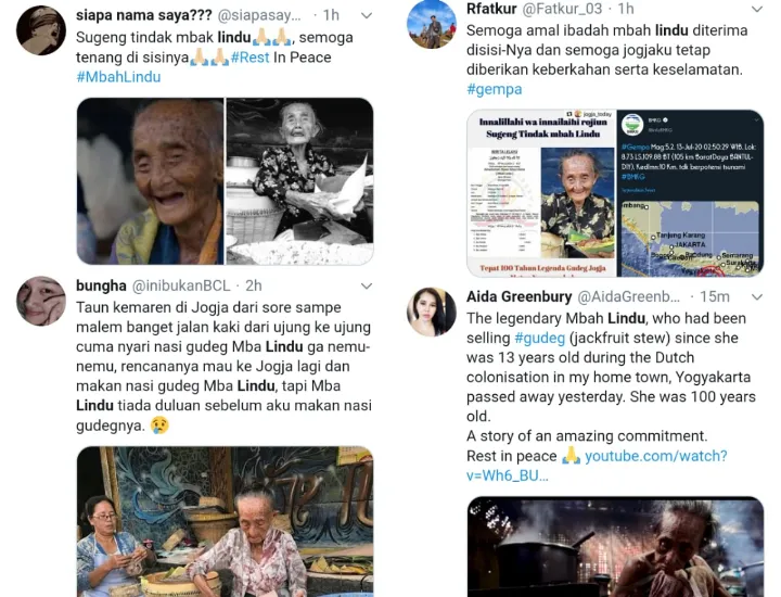 Selamat Jalan Mbah Lindu, Penjual Gudeg Legendaris di Jogja yang Meninggal dalam Usia 100 Tahun 6