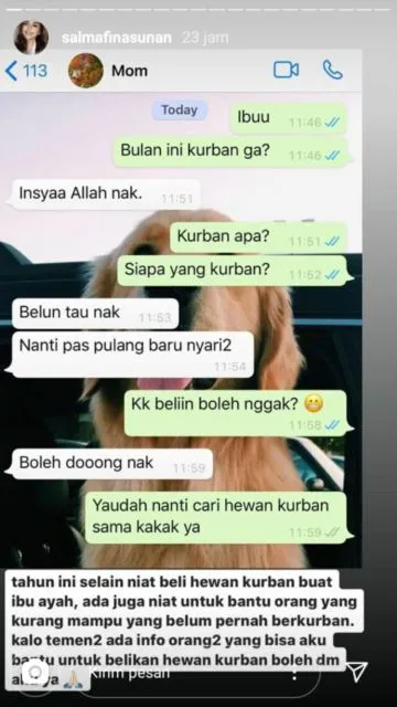 Meski Sudah Berpindah Keyakinan, Salmafina Tetap Belikan Hewan Kurban untuk sang Ibunda 4