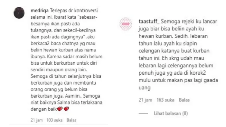 Meski Sudah Berpindah Keyakinan, Salmafina Tetap Belikan Hewan Kurban untuk sang Ibunda 6