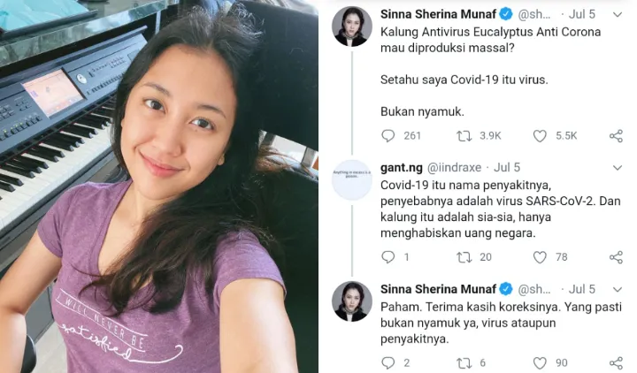 Kritik Kalung Antivirus Corona, Sherina: Semoga Nyawa Tak Melayang karena Takhayul yang Diilmiahkan 3