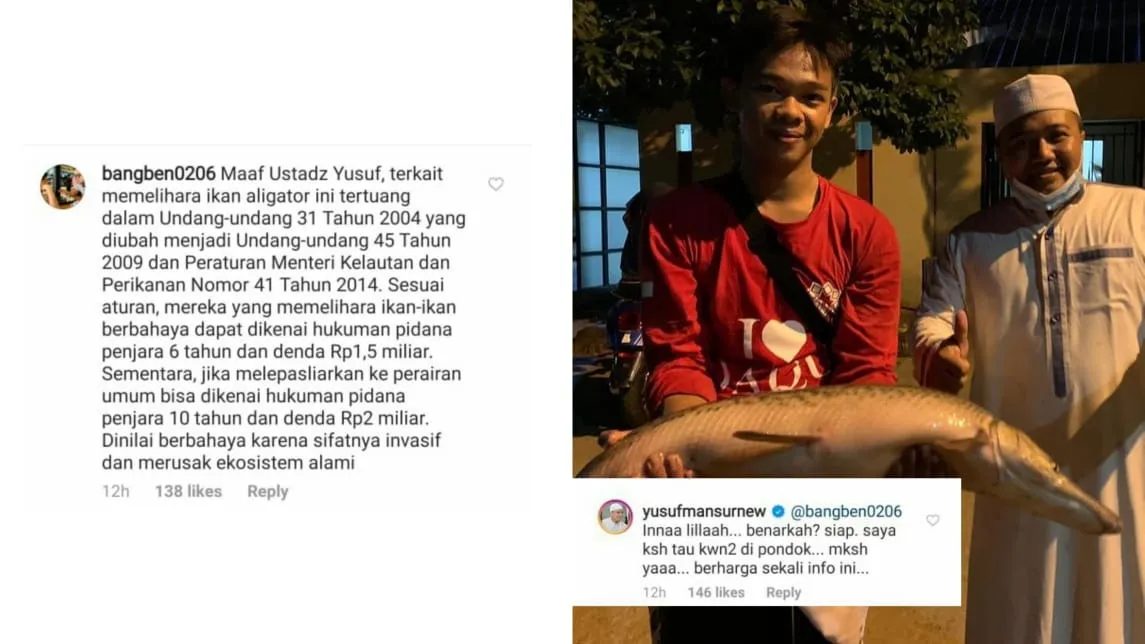 Diingatkan Pasca Pamer Ikan Aligator Milik Santri, Ustaz Yusuf Mansur Buka Suara dan Akui Salah 2