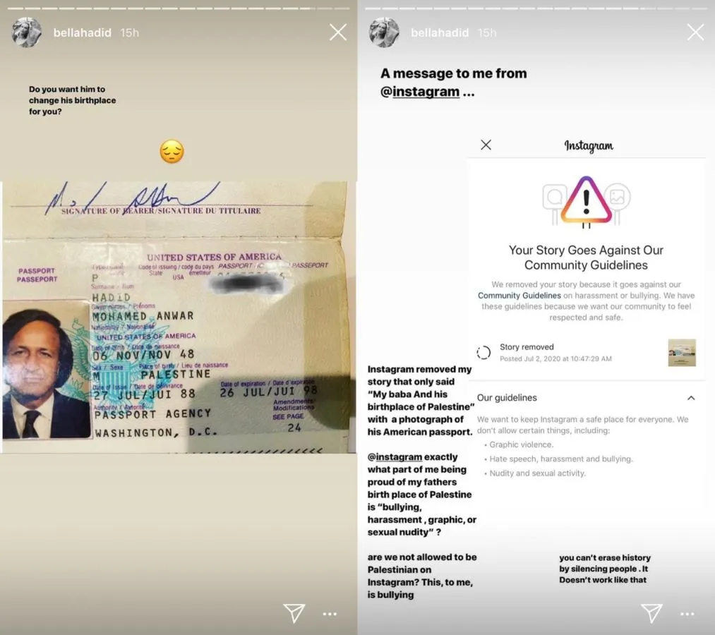 Postingan Tentang sang Ayah Dihapus Instagram, Bella Hadid: Aku Bangga Jadi Orang Palestina! 3
