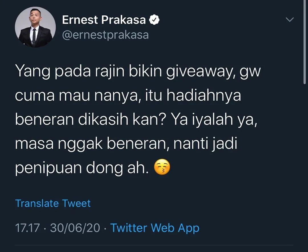 Semakin Marak Giveaway Bodong, Penulis Naskah Andi Atthira Peringatkan para Artis dan YouTuber 5