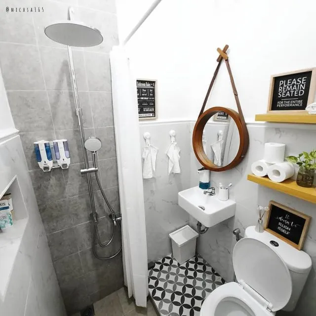 Desain Kamar Mandi Kecil di Dalam Kamar Tidur yang Tampak Lega, Meski Ukurannya Cuma 2x1 Saja 26