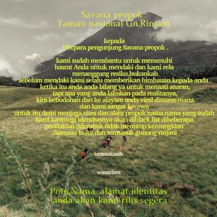 Viral Pendaki Dugem Massal di Savana Propok Lombok. Langgar New Normal dan Etika Pendakian! 6