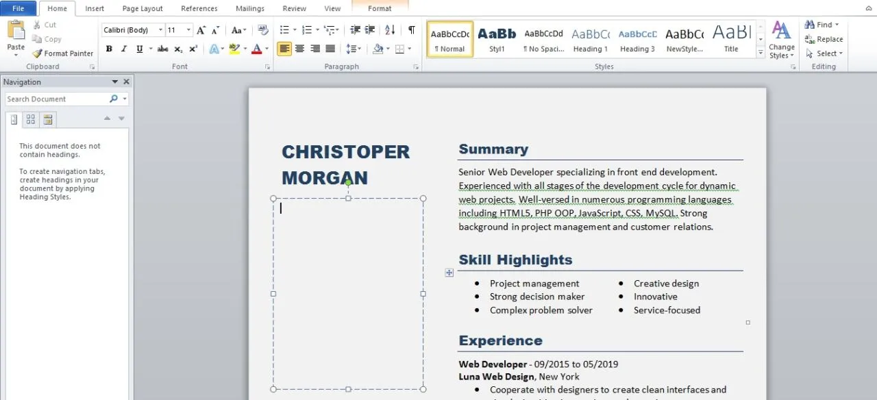 8 Langkah Simpel Bikin CV Pakai Template Microsoft Word. Desain Tersedia, Tinggal Isi Saja~ 15
