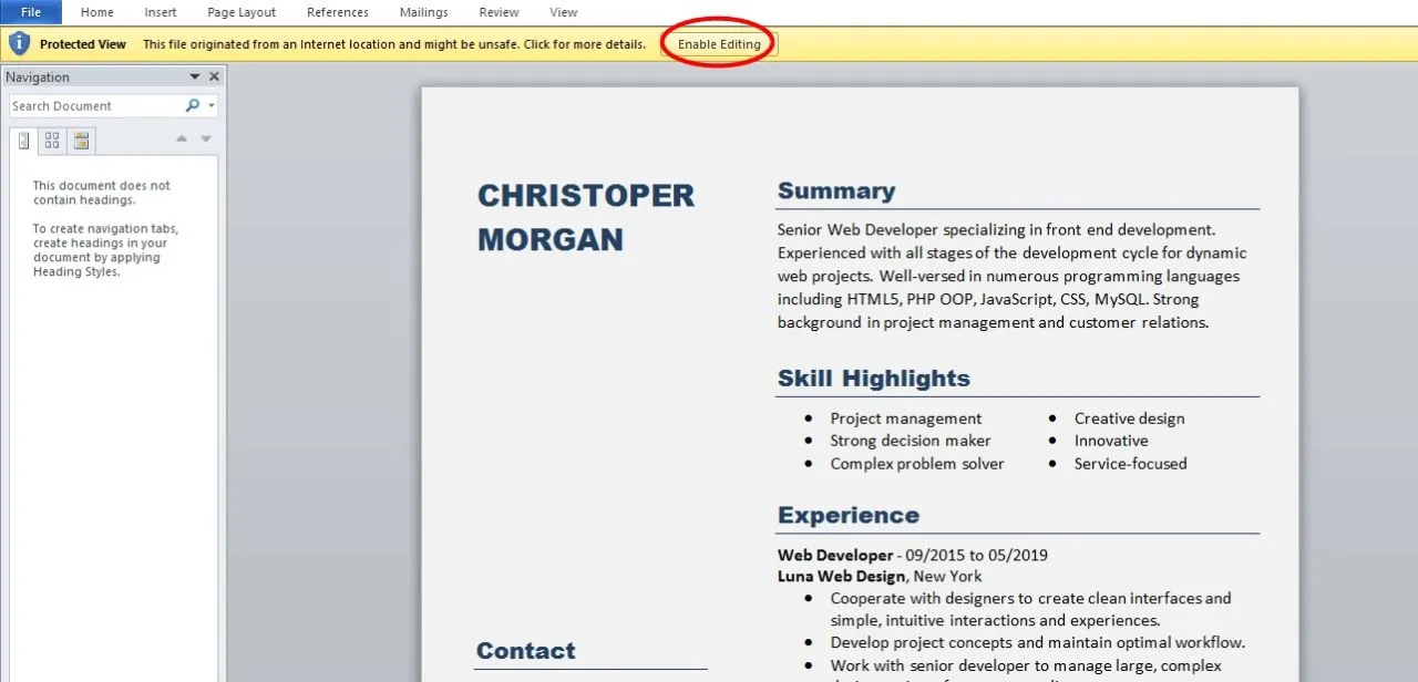 8 Langkah Simpel Bikin CV Pakai Template Microsoft Word. Desain Tersedia, Tinggal Isi Saja~ 16