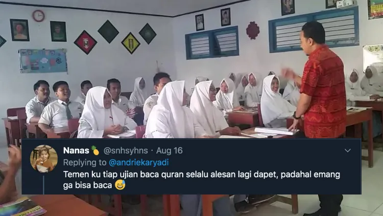 9 Kejadian Konyol Warganet Saat Pelajaran Agama di Masa Sekolah. Ternyata Mapel ini Seru juga! 10