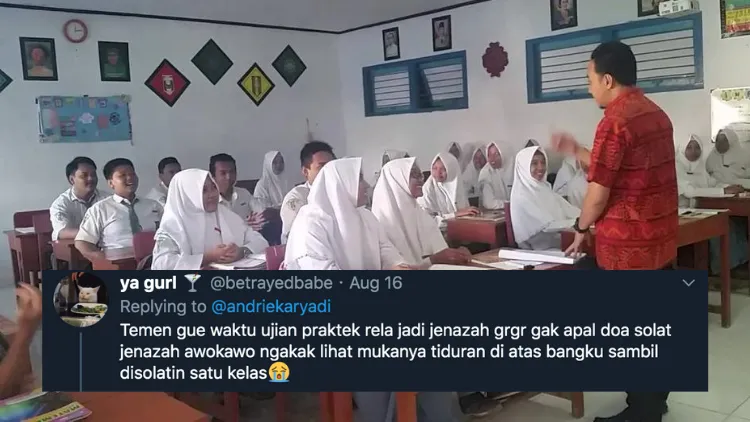 9 Kejadian Konyol Warganet Saat Pelajaran Agama di Masa Sekolah. Ternyata Mapel ini Seru juga! 11