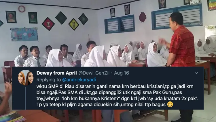 9 Kejadian Konyol Warganet Saat Pelajaran Agama di Masa Sekolah. Ternyata Mapel ini Seru juga! 12