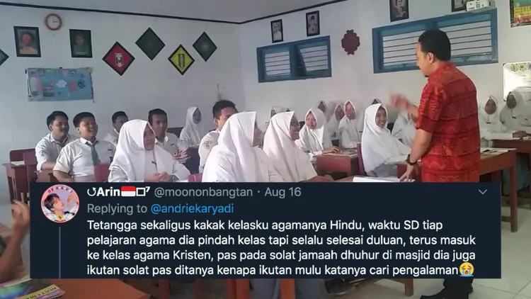 9 Kejadian Konyol Warganet Saat Pelajaran Agama di Masa Sekolah. Ternyata Mapel ini Seru juga! 16