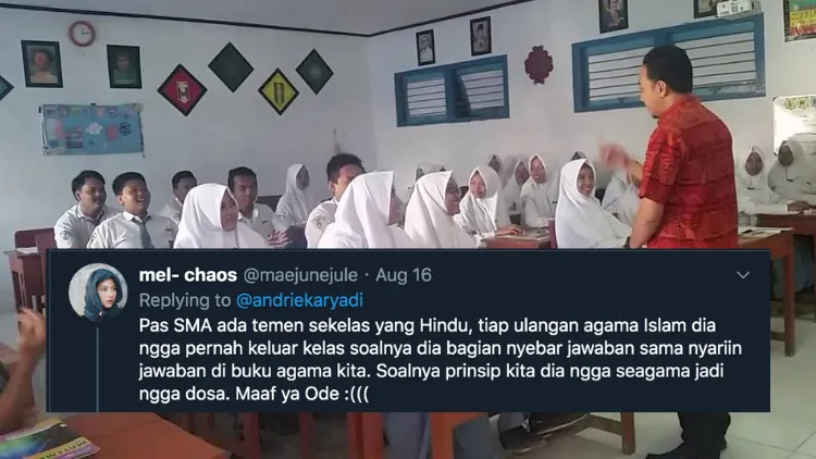 9 Kejadian Konyol Warganet Saat Pelajaran Agama di Masa Sekolah. Ternyata Mapel ini Seru juga! 17
