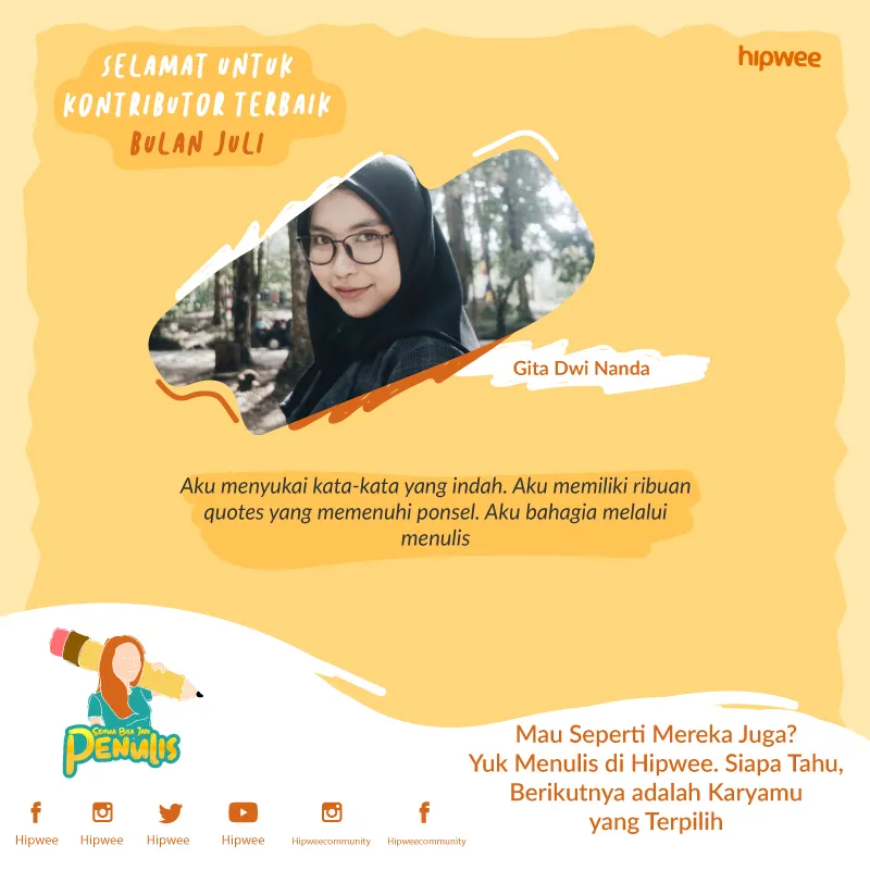 Kenalan Yuk, Bareng 3 Kontributor Terbaik hipwee Bulan Juli 2020. 9