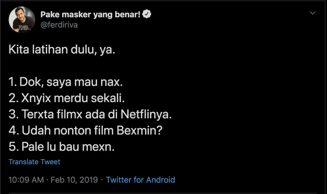Pakai 'X' Buat Kata Ganti 'Nya' Adalah Kebiasaan Absurd yang Terpelihara. Bikin Bingung! 4