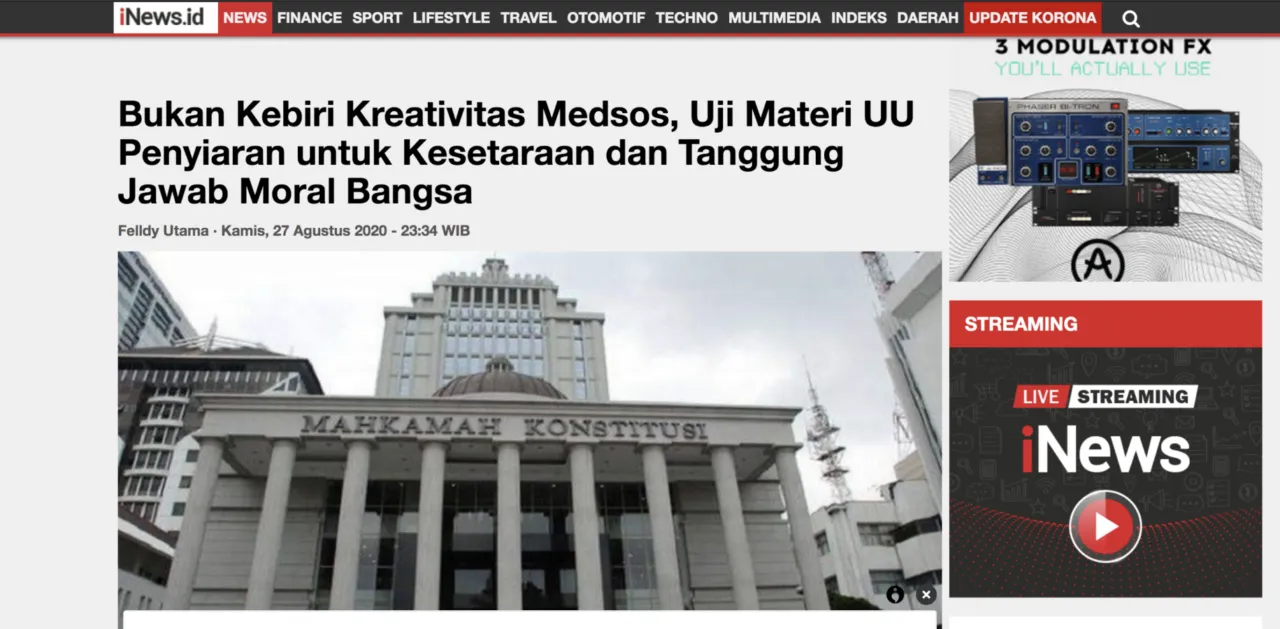 RCTI Gugat UU Penyiaran ke MK, Siap-Siap Aja Nih Nggak Bisa Live Youtube dan Instagram Kalau Gugatannya Menang 5