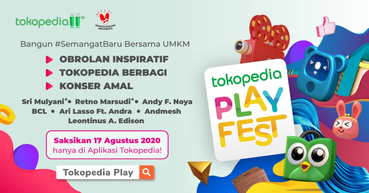 Peringati Ulang Tahun ke-11, Tokopedia Bikin Bikin Perayaan Lewat Festival Virtual 'Tokopedia Play Fest' 3