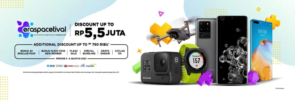 Erajaya Gelar Festival Belanja Gadget Online eraspacetival. Smartphone Mulai dari Rp1 Jutaan, Cuma Sampai 8 Agustus! 2