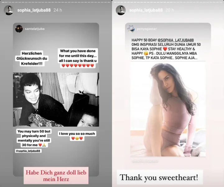 Ulang Tahun ke-50, Sophia Latjuba Jadi Inspirasi Warganet karena Tetap Bugar dan Awet Muda 2